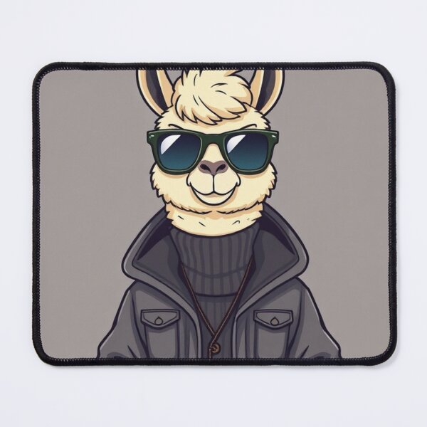 Item preview, Cute Llama Wearing Jacket and Glasses Vector Illustration designed and sold by hjian8219.