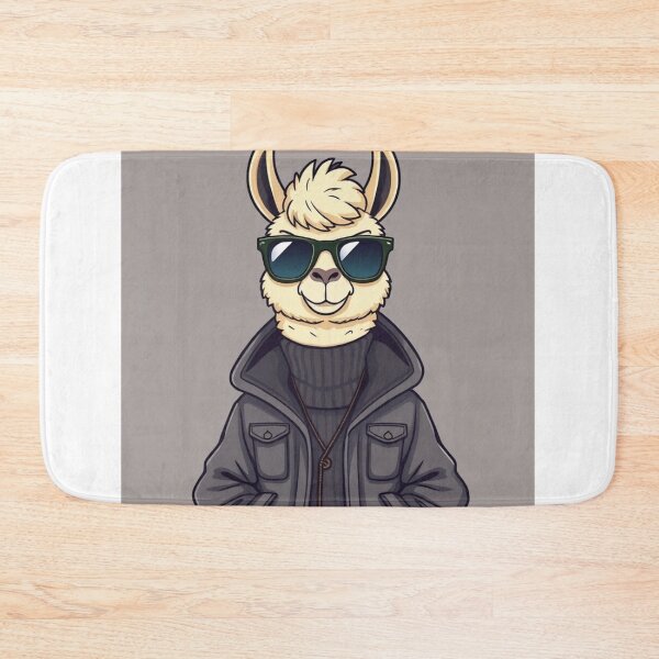 Item preview, Cute Llama Wearing Jacket and Glasses Vector Illustration designed and sold by hjian8219.