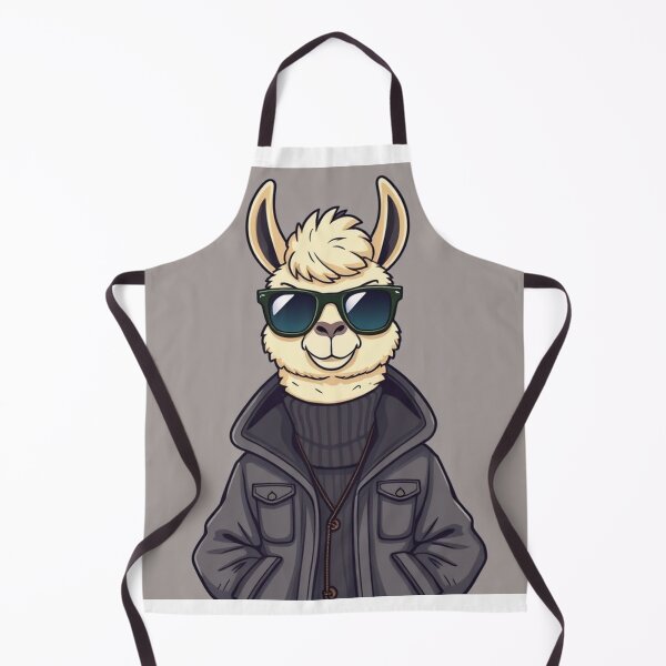 Item preview, Cute Llama Wearing Jacket and Glasses Vector Illustration designed and sold by hjian8219.