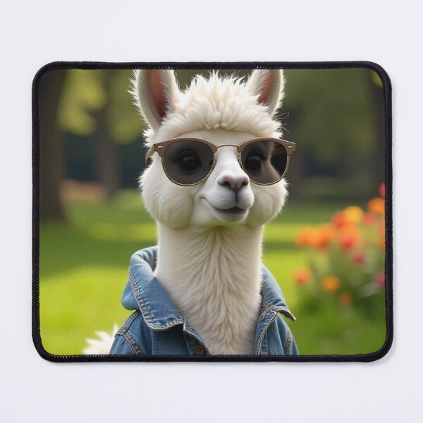 Item preview, Cute Llama Wearing Jacket and Glasses Vector Illustration designed and sold by hjian8219.