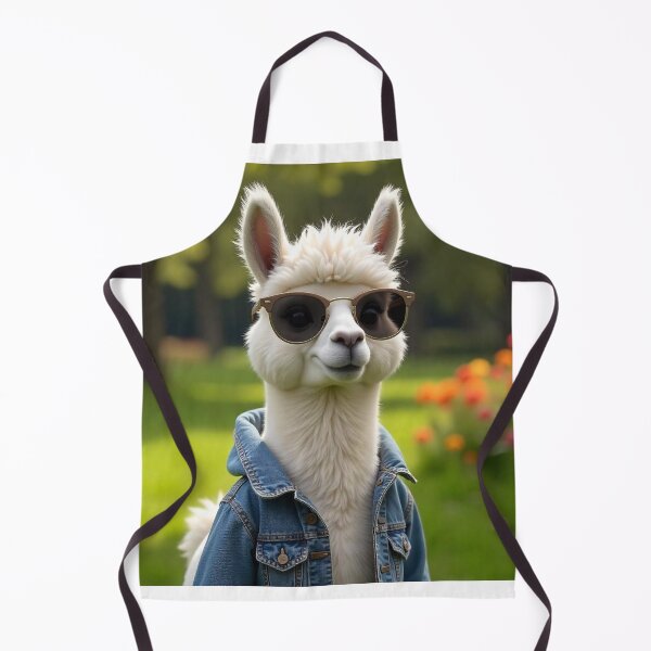 Item preview, Cute Llama Wearing Jacket and Glasses Vector Illustration designed and sold by hjian8219.