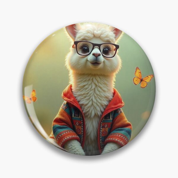 Item preview, Cute Llama Wearing Jacket and Glasses Vector Illustration designed and sold by hjian8219.