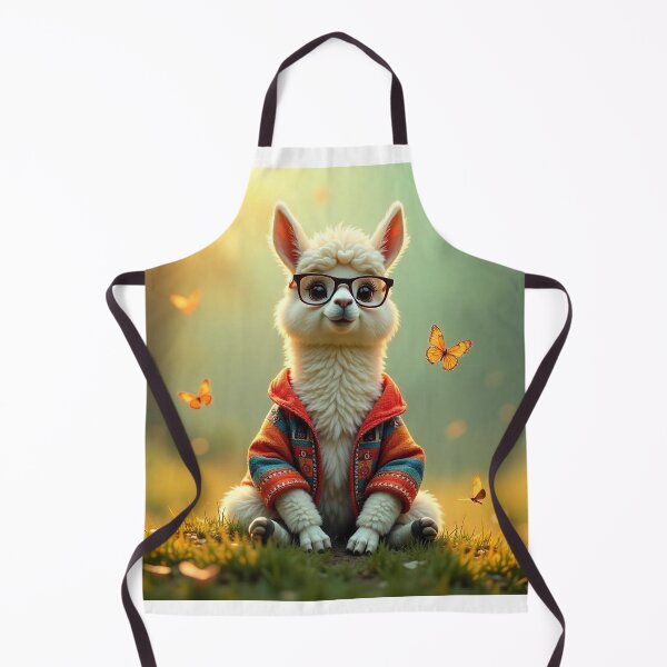 Item preview, Cute Llama Wearing Jacket and Glasses Vector Illustration designed and sold by hjian8219.
