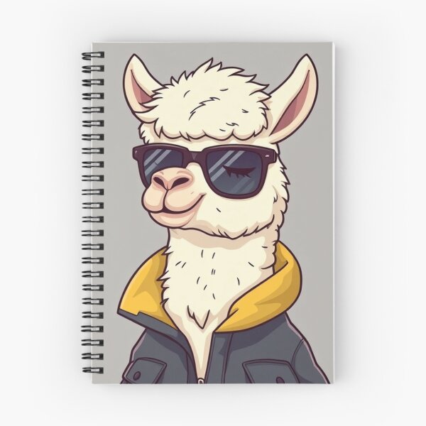 Item preview, Cute Llama Wearing Jacket and Glasses Vector Illustration designed and sold by hjian8219.