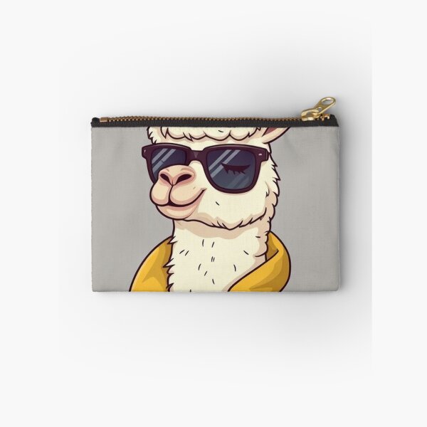 Item preview, Cute Llama Wearing Jacket and Glasses Vector Illustration designed and sold by hjian8219.