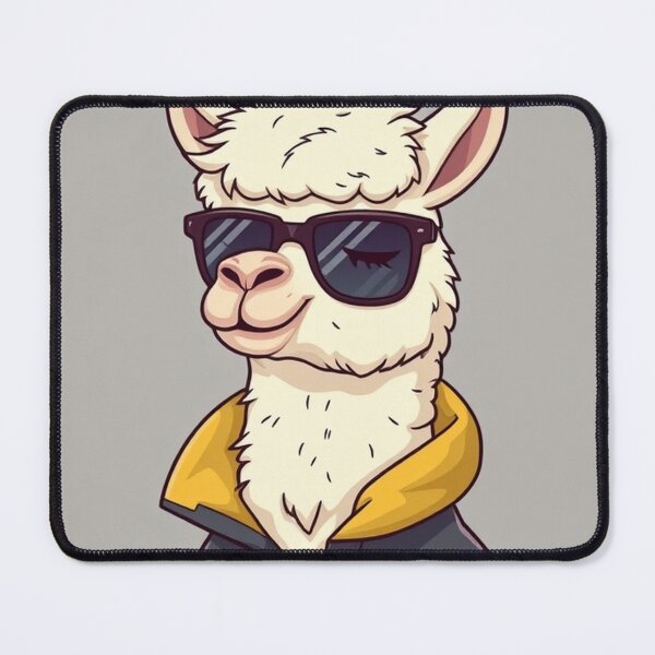 Item preview, Cute Llama Wearing Jacket and Glasses Vector Illustration designed and sold by hjian8219.