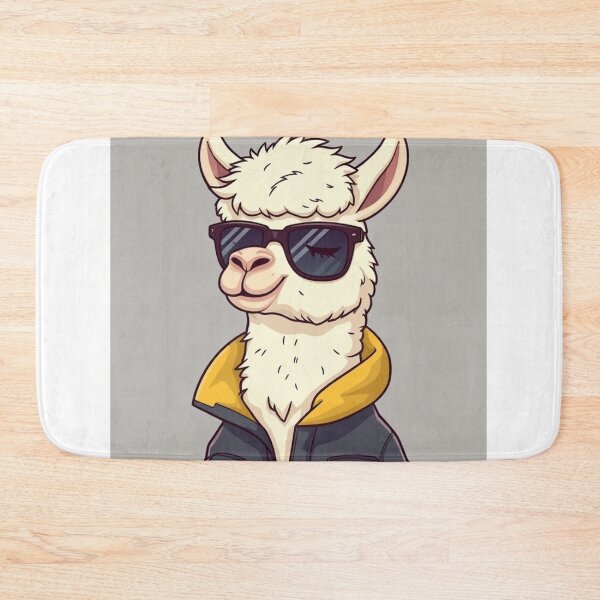 Item preview, Cute Llama Wearing Jacket and Glasses Vector Illustration designed and sold by hjian8219.