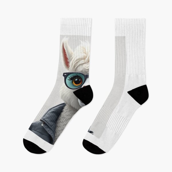 Item preview, Cute Llama Wearing Jacket and Glasses Vector Illustration designed and sold by hjian8219.