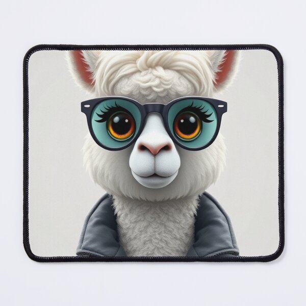 Item preview, Cute Llama Wearing Jacket and Glasses Vector Illustration designed and sold by hjian8219.