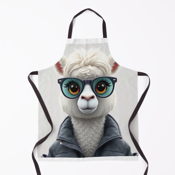 Item preview, Cute Llama Wearing Jacket and Glasses Vector Illustration designed and sold by hjian8219.