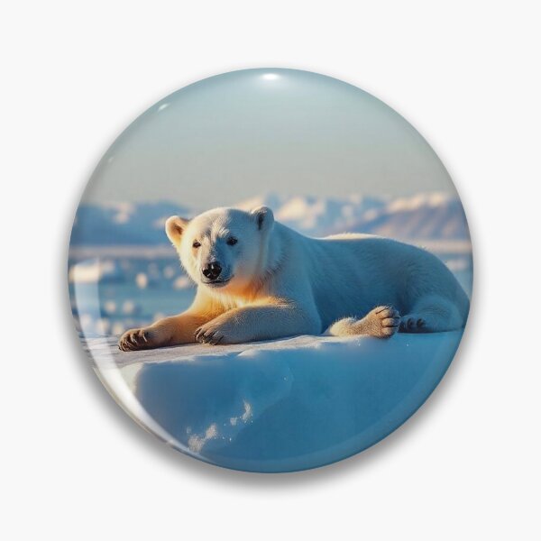 Item preview,  Cute Polar Bear Laying on Iceberg Vector Illustration designed and sold by hjian8219.