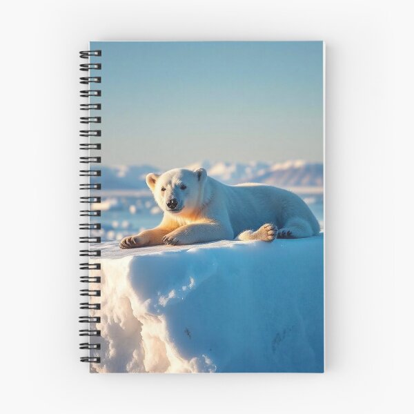 Item preview,  Cute Polar Bear Laying on Iceberg Vector Illustration designed and sold by hjian8219.