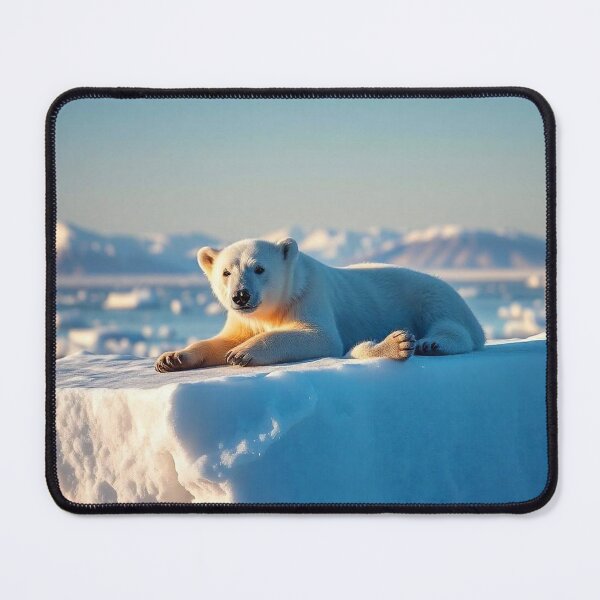 Item preview, Cute Polar Bear Laying on Iceberg Vector Illustration designed and sold by hjian8219.