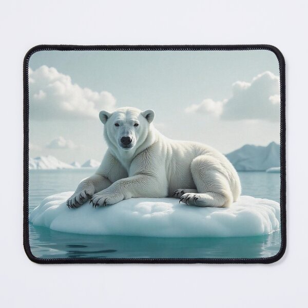 Item preview, Cute Polar Bear Laying on Iceberg Vector Illustration designed and sold by hjian8219.