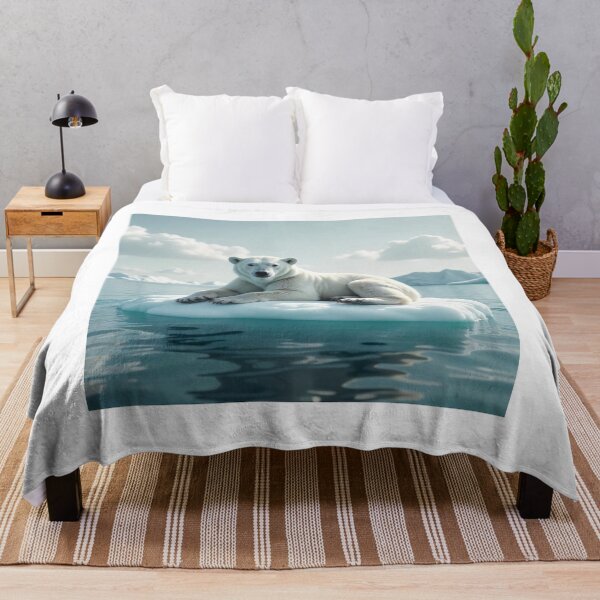 Item preview, Cute Polar Bear Laying on Iceberg Vector Illustration designed and sold by hjian8219.