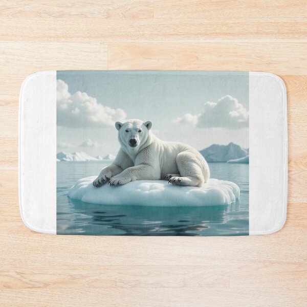 Item preview, Cute Polar Bear Laying on Iceberg Vector Illustration designed and sold by hjian8219.