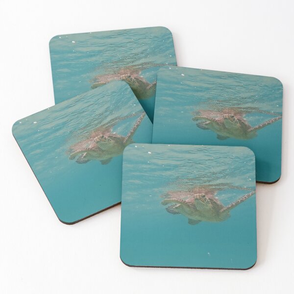 Item preview, Hawaiian Sea Turtle Swimming in Crystal Clear Blue Waters designed and sold by Hawaii Wildlife & Landscape Prints.