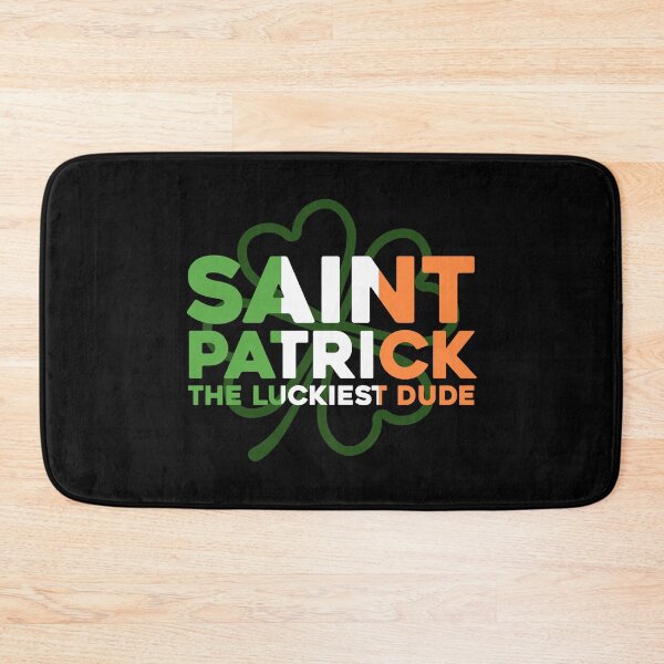 Item preview, Saint Patrick, The Luckiest Dude Flag designed and sold by TeeToka.