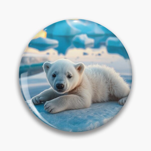 Item preview, Cute Polar Bear Laying on Iceberg Vector Illustration designed and sold by hjian8219.