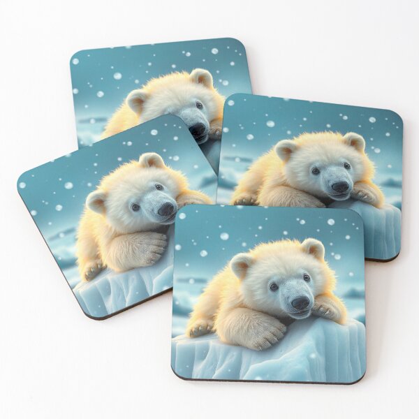 Item preview,  Cute Polar Bear Laying on Iceberg Vector Illustration designed and sold by hjian8219.