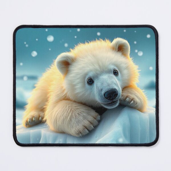 Item preview, Cute Polar Bear Laying on Iceberg Vector Illustration designed and sold by hjian8219.