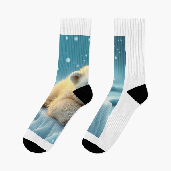 Item preview,  Cute Polar Bear Laying on Iceberg Vector Illustration designed and sold by hjian8219.