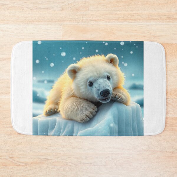 Item preview,  Cute Polar Bear Laying on Iceberg Vector Illustration designed and sold by hjian8219.