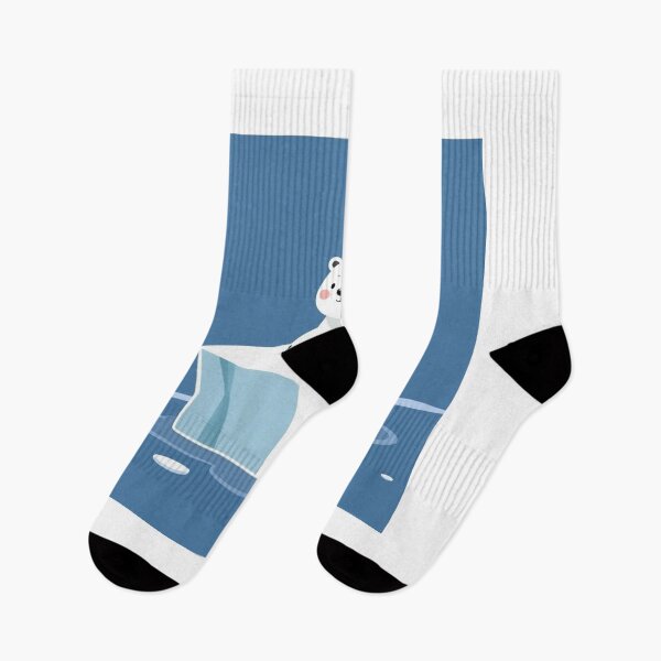 Item preview, Cute Polar Bear Laying on Iceberg Vector Illustration designed and sold by hjian8219.