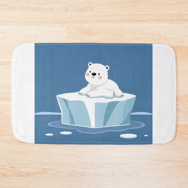 Item preview, Cute Polar Bear Laying on Iceberg Vector Illustration designed and sold by hjian8219.