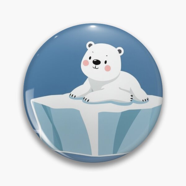 Item preview,  Cute Polar Bear Laying on Iceberg Vector Illustration designed and sold by hjian8219.