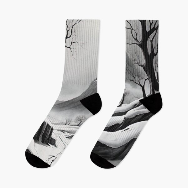 Item preview, "Snowy Moonlit Path" designed and sold by bloorose.