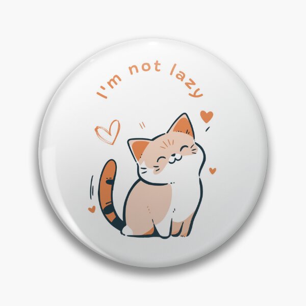 Item preview, cat not lazy designed and sold by RAMOSHOP0.
