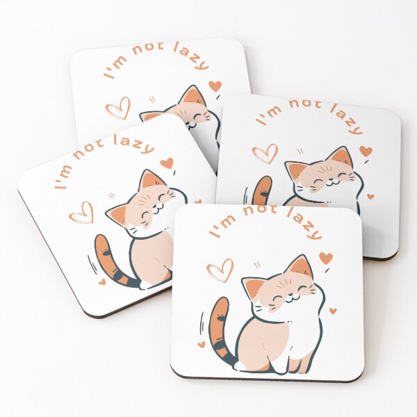 Item preview, cat not lazy designed and sold by RAMOSHOP0.