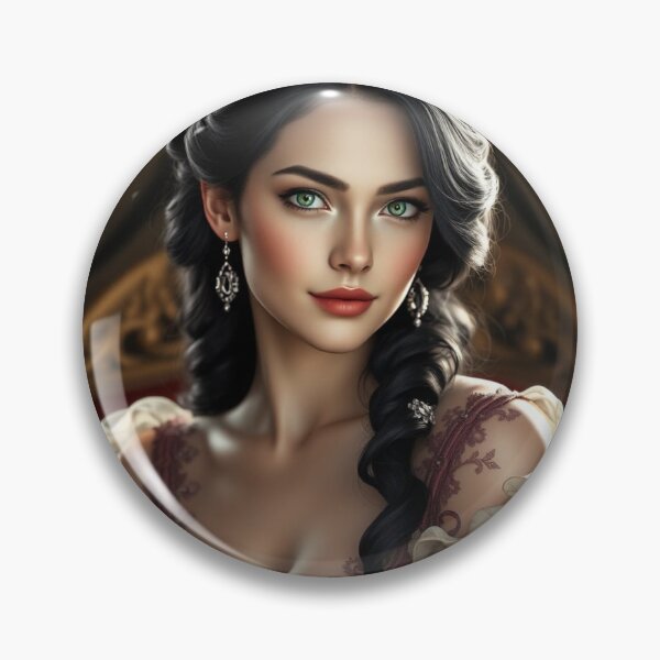 Item preview, Regal Beauty in Vintage Elegance – Portrait Art designed and sold by Ink And Inspire.