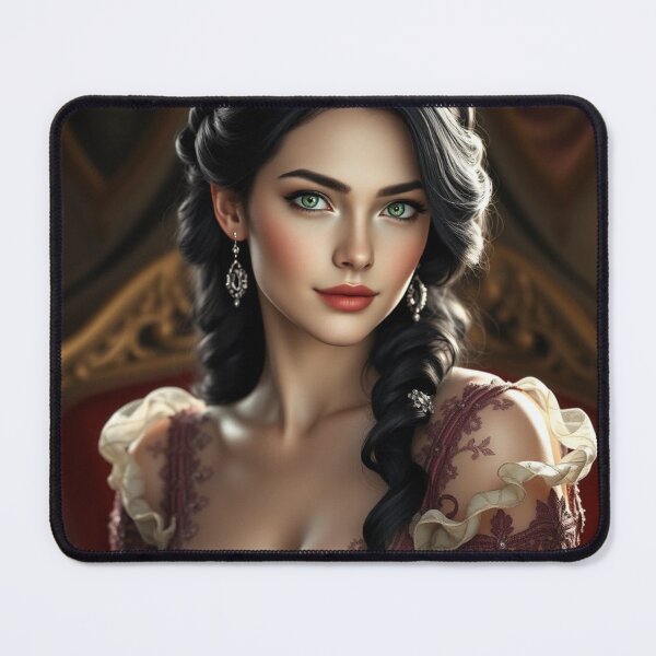 Item preview, Regal Beauty in Vintage Elegance – Portrait Art designed and sold by Ink And Inspire.