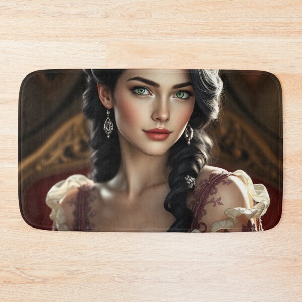 Item preview, Regal Beauty in Vintage Elegance – Portrait Art designed and sold by Ink And Inspire.