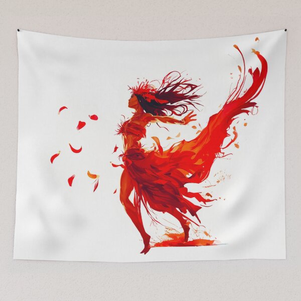 Item preview, Polynesian Fire Dance - Floral Harmony designed and sold by CreaTahiti.