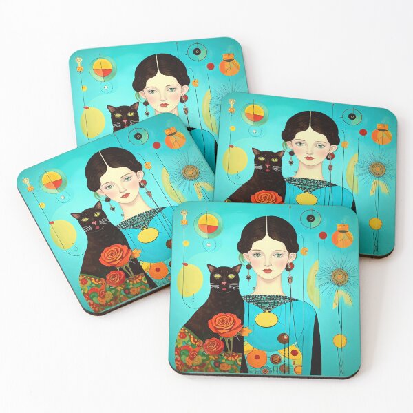 Item preview, Beautiful girl with a cat. designed and sold by Natalia-Vlad.
