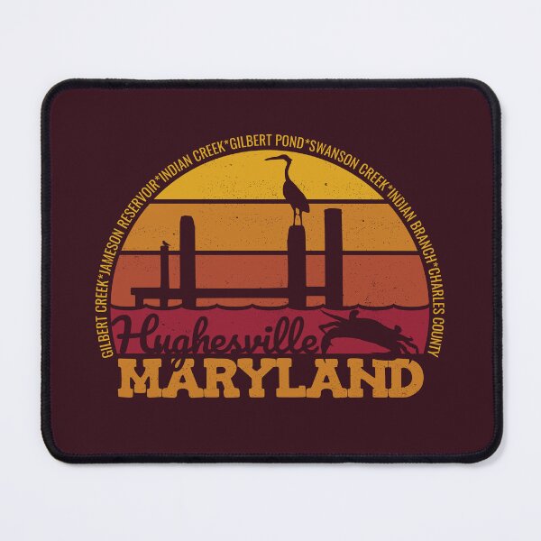 Item preview, Hughesville Maryland Sunset Retro Local Pride Logo designed and sold by CRHPOD20.