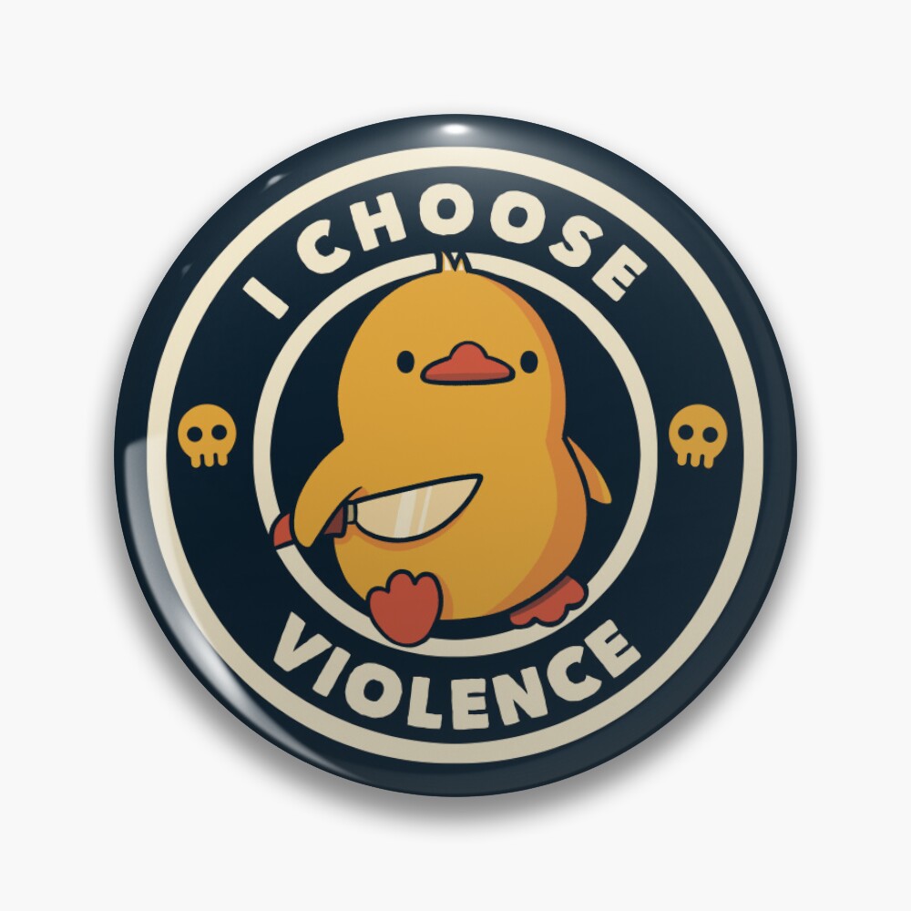  I Choose Violence Funny Duck by Tobe Fonseca | Sticker