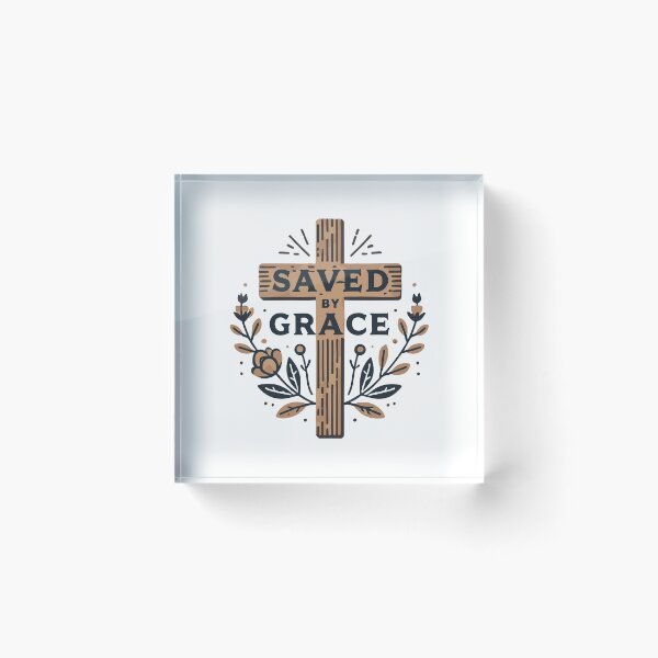 Item preview, Saved By Grace | Christian Bible Verse | Ephesians 2 8 designed and sold by Blessed Be Your Name.
