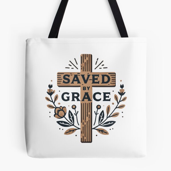 Item preview, Saved By Grace | Christian Bible Verse | Ephesians 2 8 designed and sold by Blessed Be Your Name.