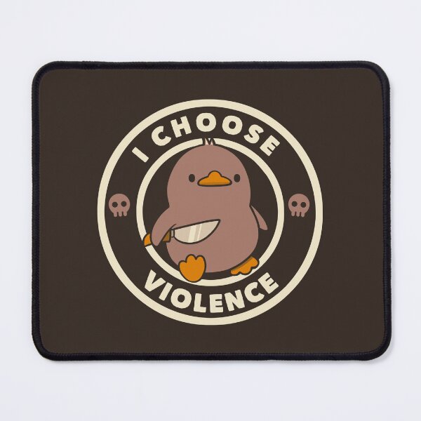 Item preview, I Choose Violence Funny Mocha Mousse by Tobe Fonseca designed and sold by Tobe Fonseca®.