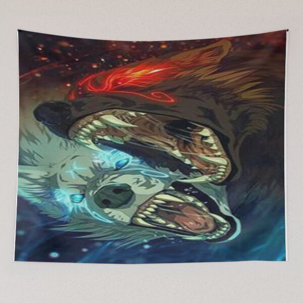 Item preview, Fire And Ice Wolves designed and sold by leen12 Art Designs Prints.