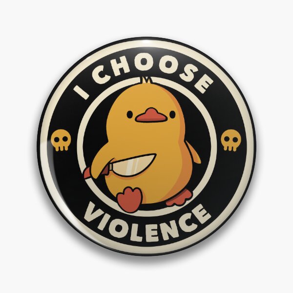 Item preview, I Choose Violence Funny Duck Black by Tobe Fonseca designed and sold by Tobe Fonseca®.