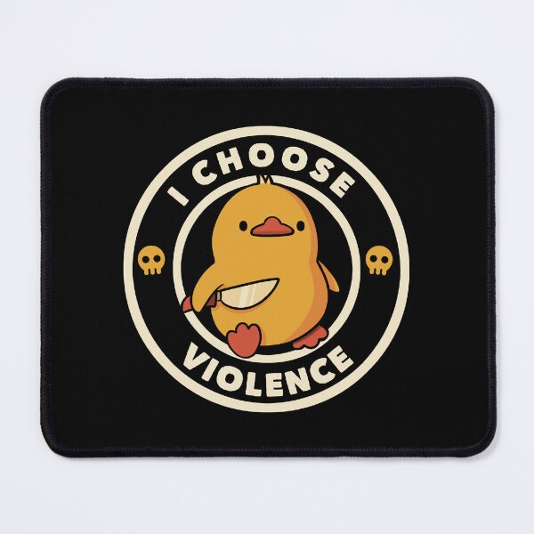 Item preview, I Choose Violence Funny Duck Black by Tobe Fonseca designed and sold by Tobe Fonseca®.