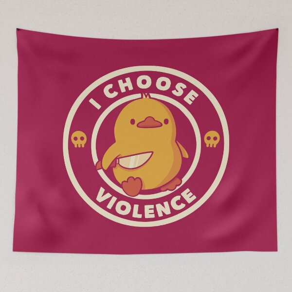 Item preview, I Choose Violence Funny Duck Viva Magenta by Tobe Fonseca designed and sold by Tobe Fonseca®.