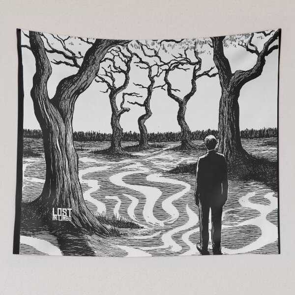 Item preview, Lost in Limbo – black and white melancholic anime manga designed and sold by ForsakenFrames.