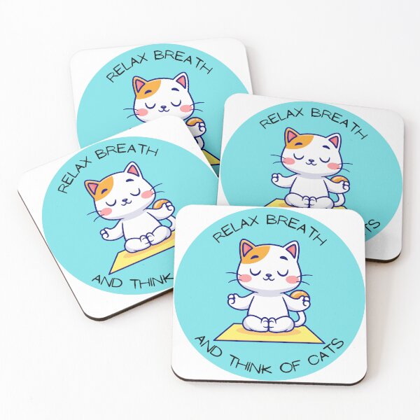 Item preview, Relax breath and think of cats designed and sold by Purrs & Snuggles Designs.