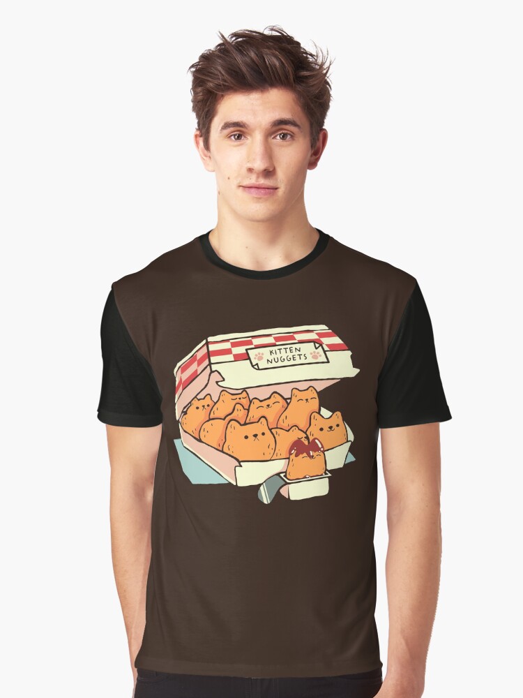 Thumbnail 1 of 5, Graphic T-Shirt, Kitten Nuggets Fast Food Cat by Tobe Fonseca designed and sold by tobiasfonseca.